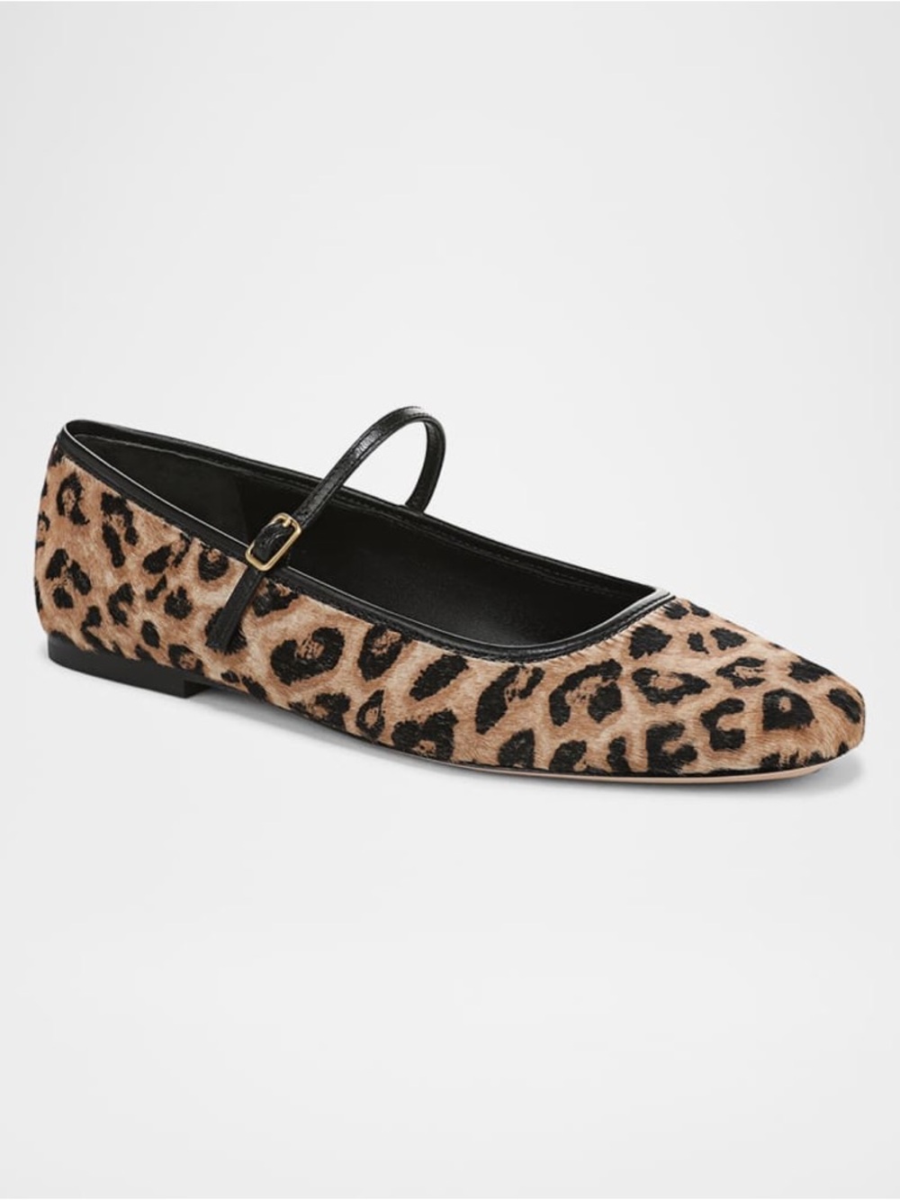 VERONICA BEARD ELLIE LEOPARD PRINT MARY JANE FLATS 8.5